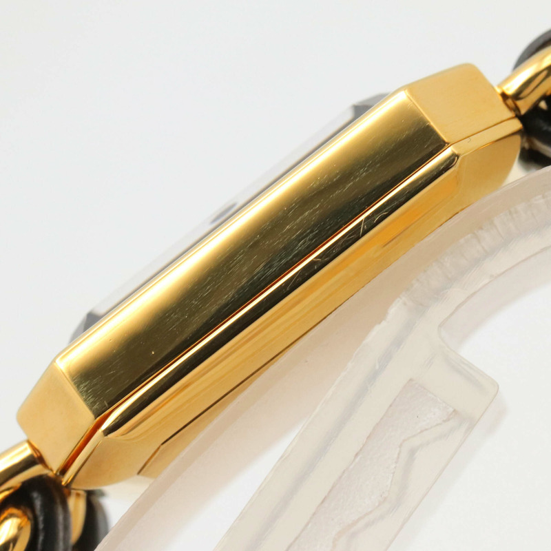 香奈兒 (Chanel) CHANEL Première S 女士腕錶，鍍金 (GP)，皮革錶帶，黑色，H0001-10