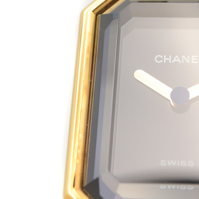香奈兒 (Chanel) CHANEL Première M 系列腕錶，鍍金皮革錶帶，女士款，黑色，H0001-9