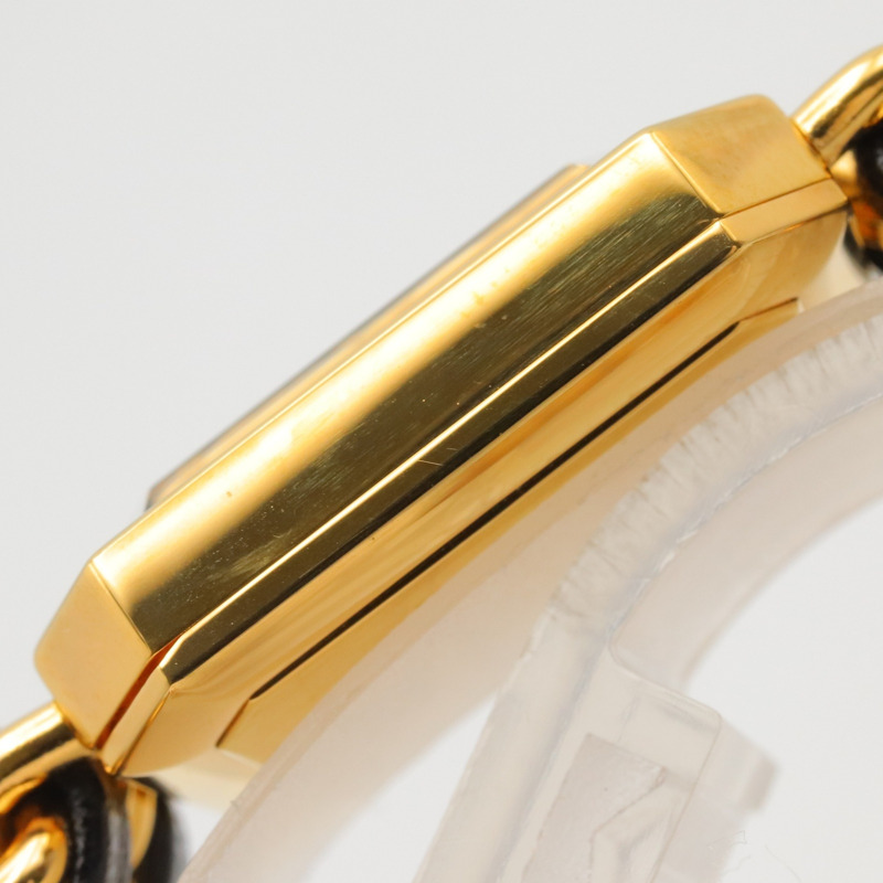 香奈兒 (Chanel) CHANEL Première M 系列腕錶，鍍金皮革錶帶，女士款，黑色，H0001-8