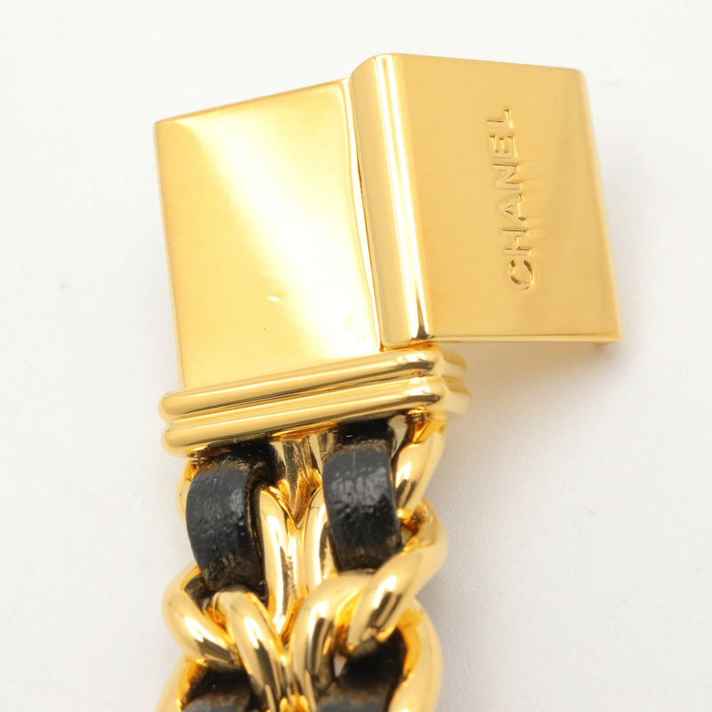 香奈兒 (Chanel) CHANEL Première M 系列腕錶，鍍金皮革錶帶，女士款，黑色，H0001-10