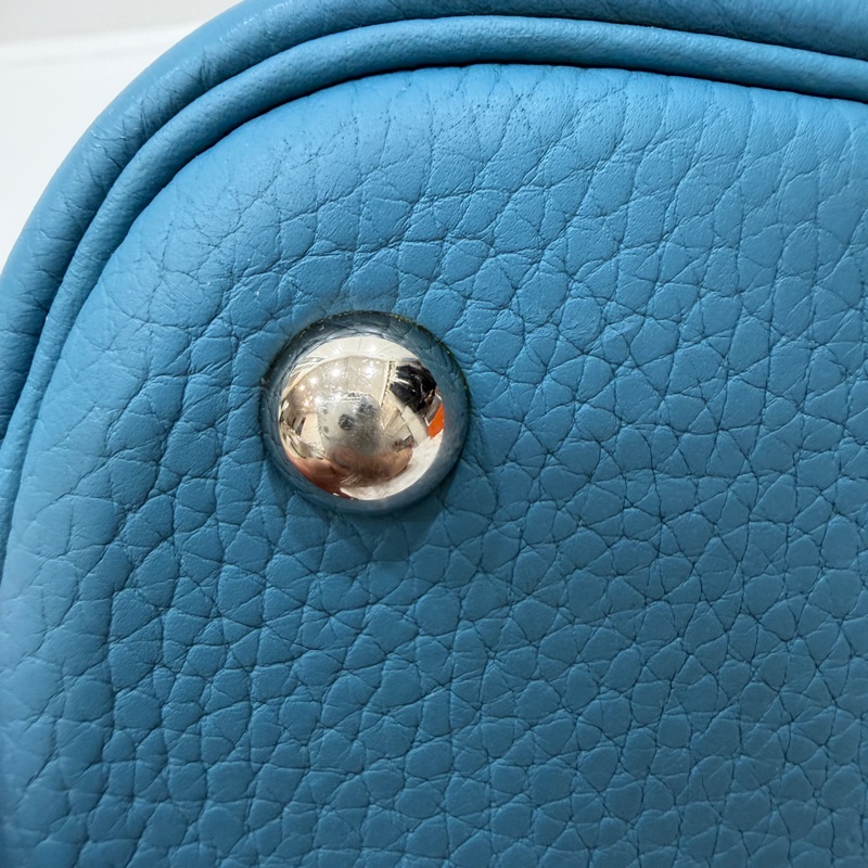 hermes 愛馬仕 bolide 35 松石藍 牛仔藍 保齡包 手提包 肩背包 側背包 斜背包-19