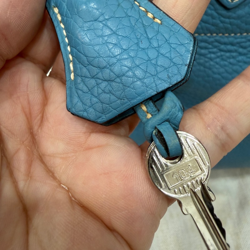 hermes 愛馬仕 bolide 35 松石藍 牛仔藍 保齡包 手提包 肩背包 側背包 斜背包-29