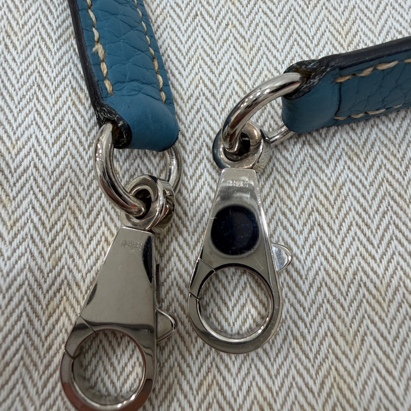 hermes 愛馬仕 bolide 35 松石藍 牛仔藍 保齡包 手提包 肩背包 側背包 斜背包-39