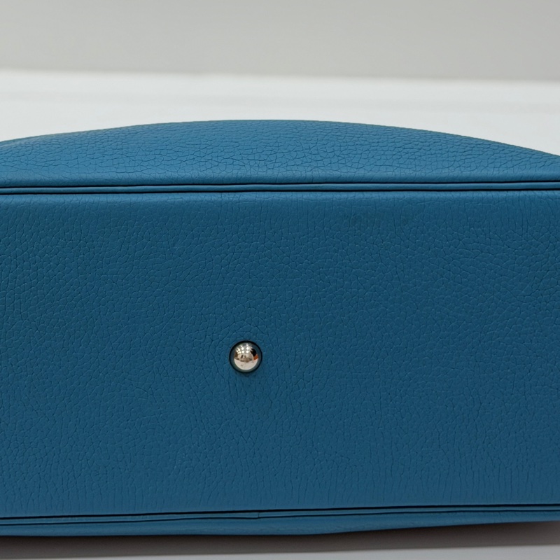 hermes 愛馬仕 bolide 35 松石藍 牛仔藍 保齡包 手提包 肩背包 側背包 斜背包-48