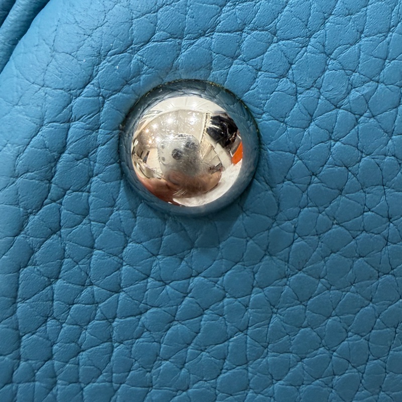 hermes 愛馬仕 bolide 35 松石藍 牛仔藍 保齡包 手提包 肩背包 側背包 斜背包-53