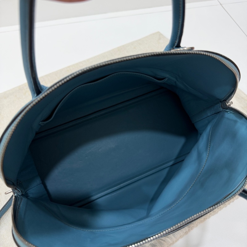 hermes 愛馬仕 bolide 35 松石藍 牛仔藍 保齡包 手提包 肩背包 側背包 斜背包-58