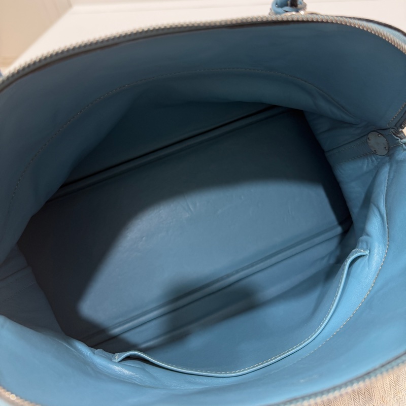 hermes 愛馬仕 bolide 35 松石藍 牛仔藍 保齡包 手提包 肩背包 側背包 斜背包-60