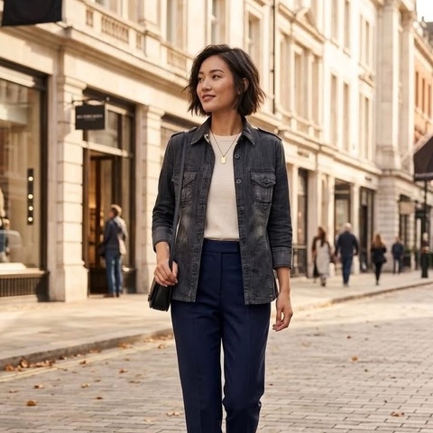 BURBERRY 倫敦 復古刷白彈性牛仔外套