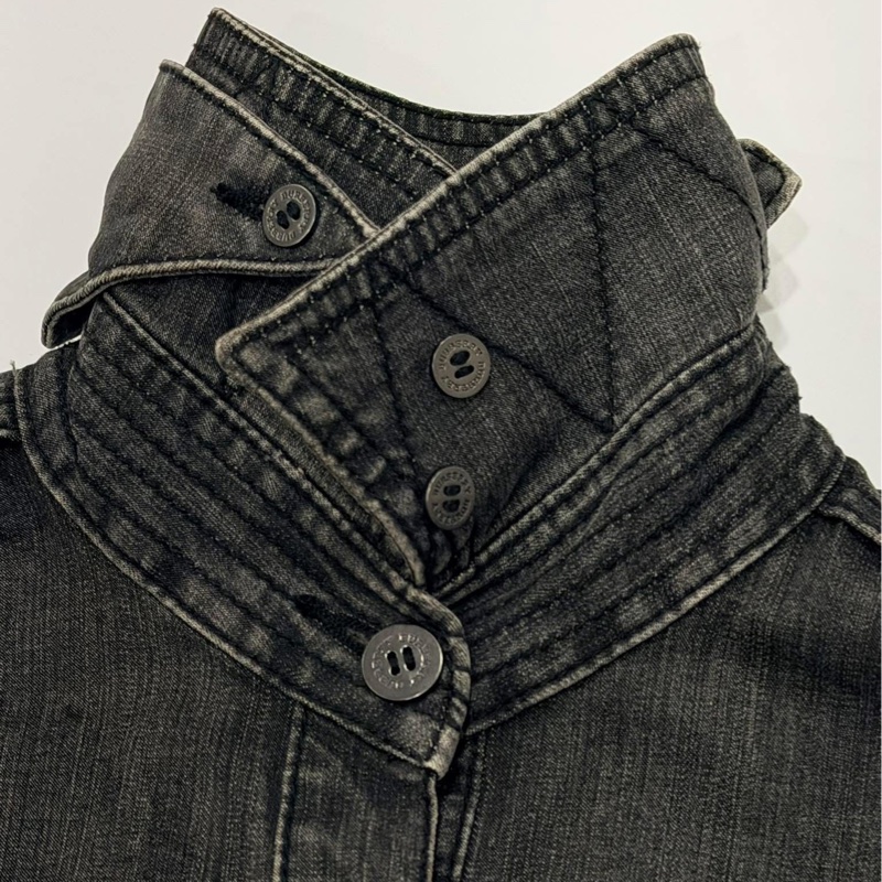BURBERRY 倫敦 復古刷白彈性牛仔外套-3