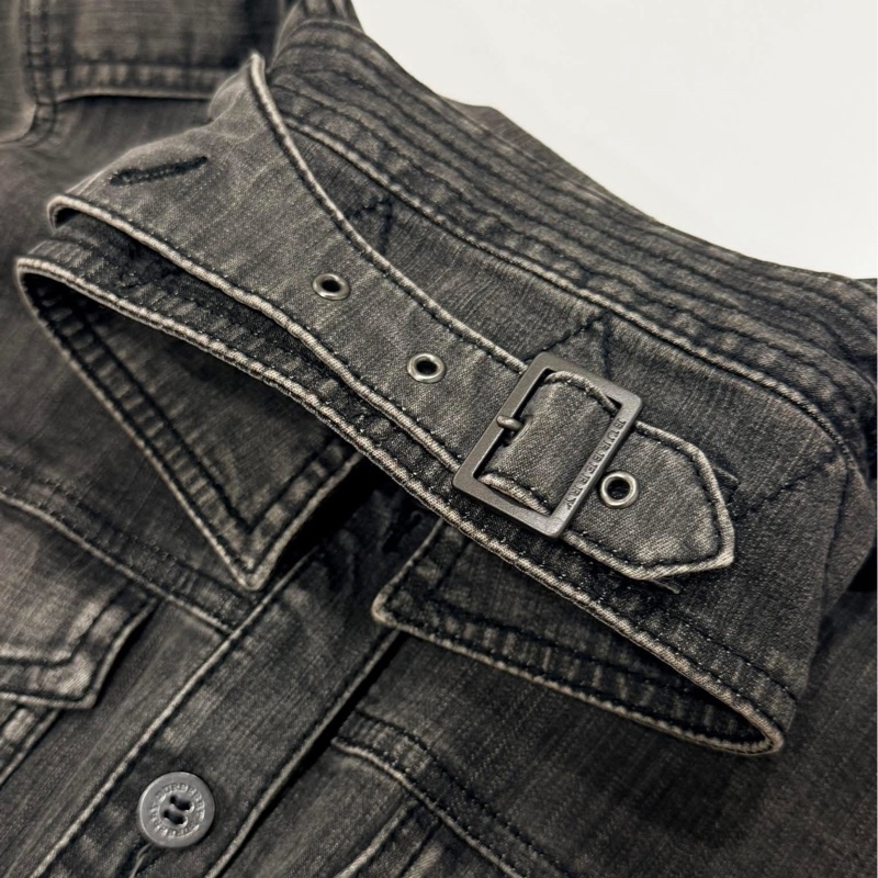 BURBERRY 倫敦 復古刷白彈性牛仔外套-4