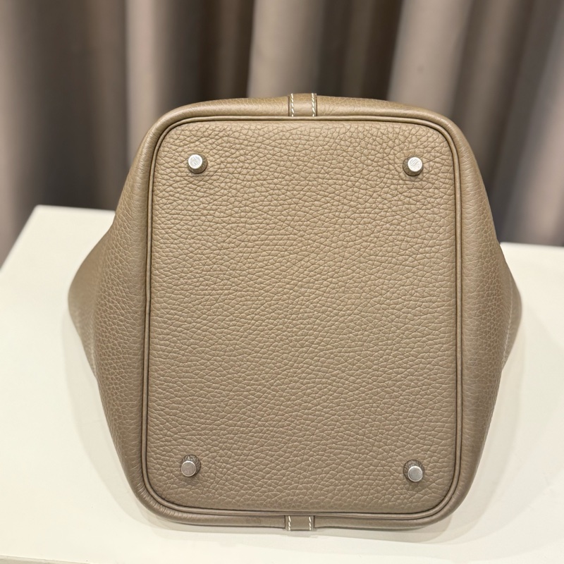 （超級美包🥂）HERMES 愛馬仕 大象灰Picotin 22 MM 菜籃子 W刻 銀扣-4