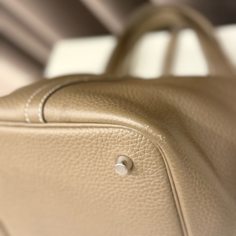 （超級美包🥂）HERMES 愛馬仕 大象灰Picotin 22 MM 菜籃子 W刻 銀扣-7