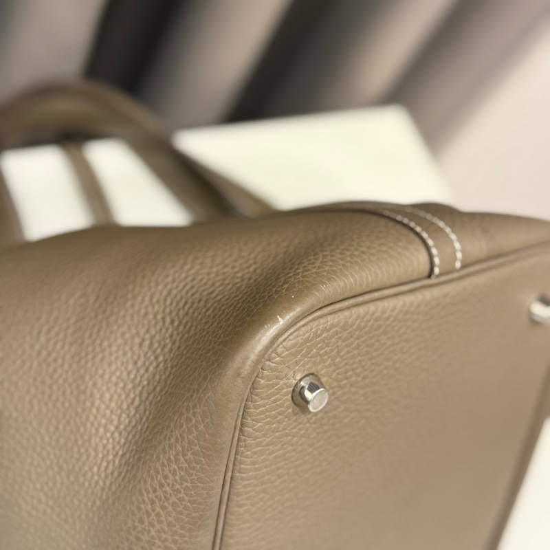 （超級美包🥂）HERMES 愛馬仕 大象灰Picotin 22 MM 菜籃子 W刻 銀扣-8