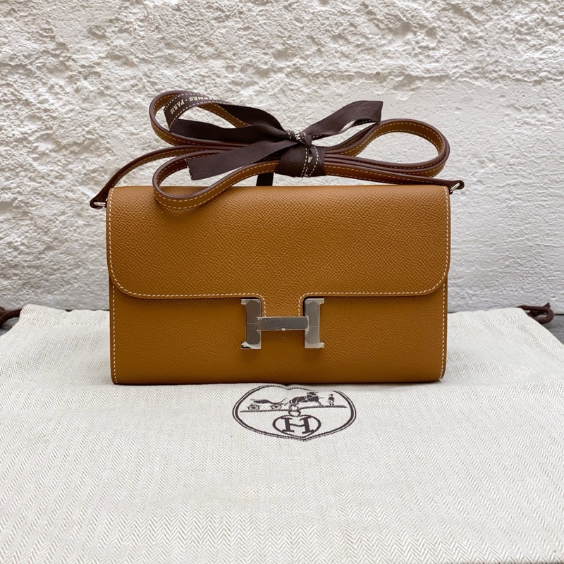 閒置品Hermes/愛馬仕costance to go 康康to go 金棕銀扣-0