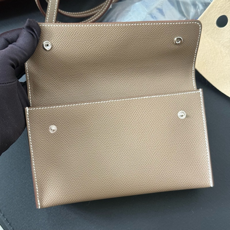 Hermes Snap Wallet Etoupe 大象灰 Epsom皮肩背包 k刻-4