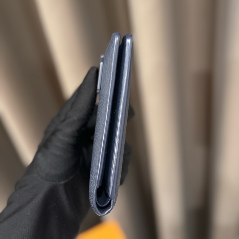 Louis vuitton 路易威登 Multiple系列立體LV標誌牛皮對折皮夾(藍色)-3