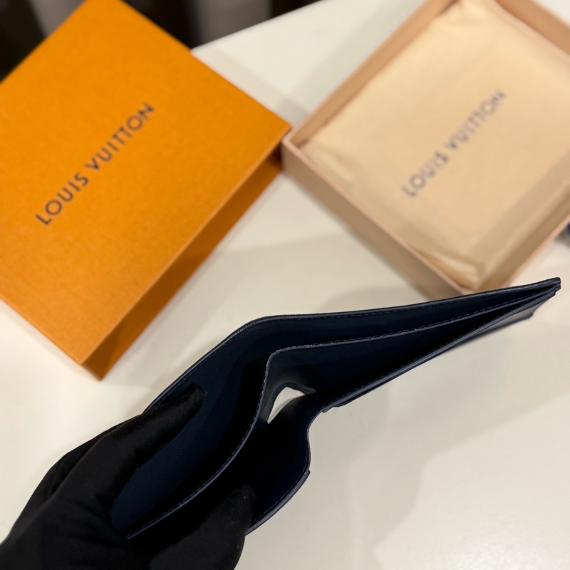 Louis vuitton 路易威登 Multiple系列立體LV標誌牛皮對折皮夾(藍色)-8