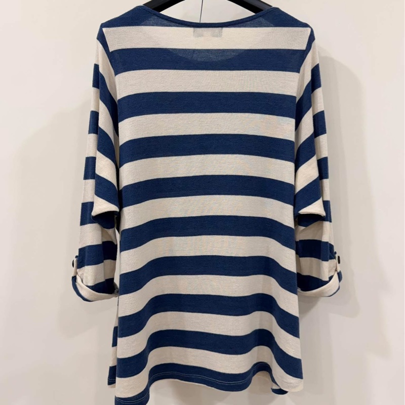 BURBERRY 藍標 肩扣橫條大戰馬混毛上衣-2