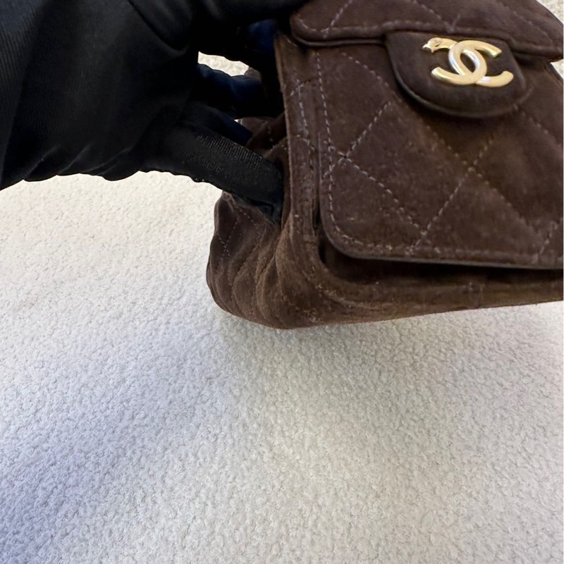 CHANEL香奈兒25 bag迷你 深棕麂皮 2026早春系列 腋下包 熱門款 購於26年1月-5
