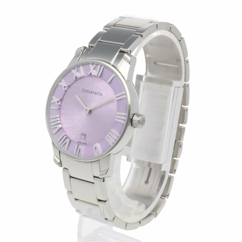 蒂芙尼 Atlas 手錶，不銹鋼材質，石英機芯，近期已翻新，女士手錶。-2