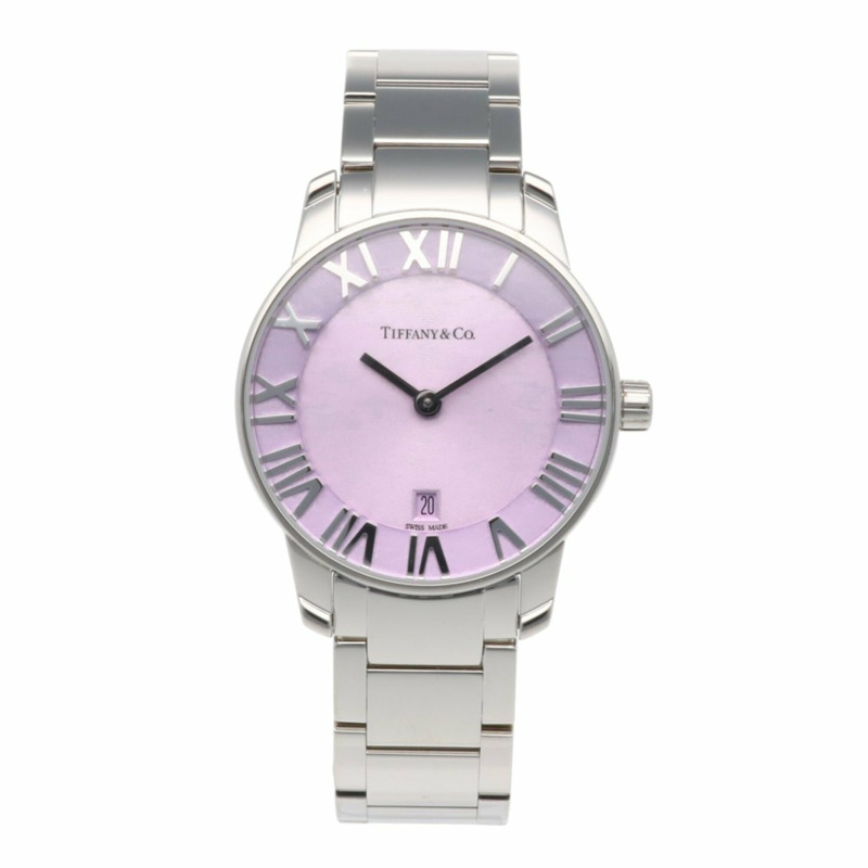 蒂芙尼 Atlas 手錶，不銹鋼材質，石英機芯，近期已翻新，女士手錶。-7