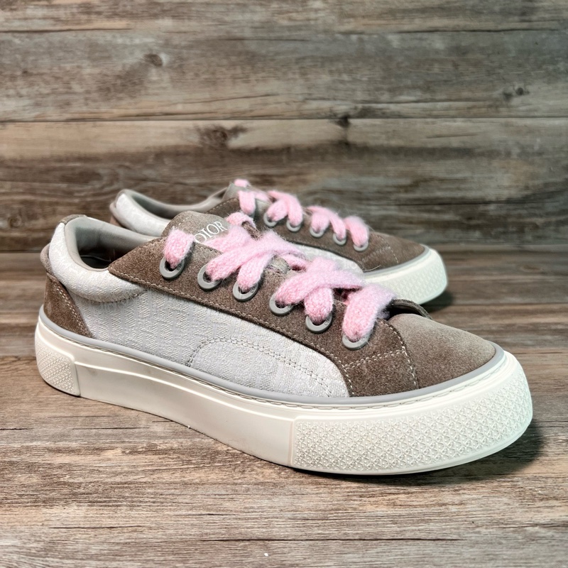 DIOR 迪奧 B33 白棕粉 白粉 低幫 休閒鞋 42碼-1