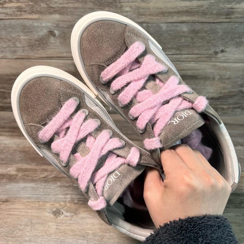 DIOR 迪奧 B33 白棕粉 白粉 低幫 休閒鞋 42碼-4