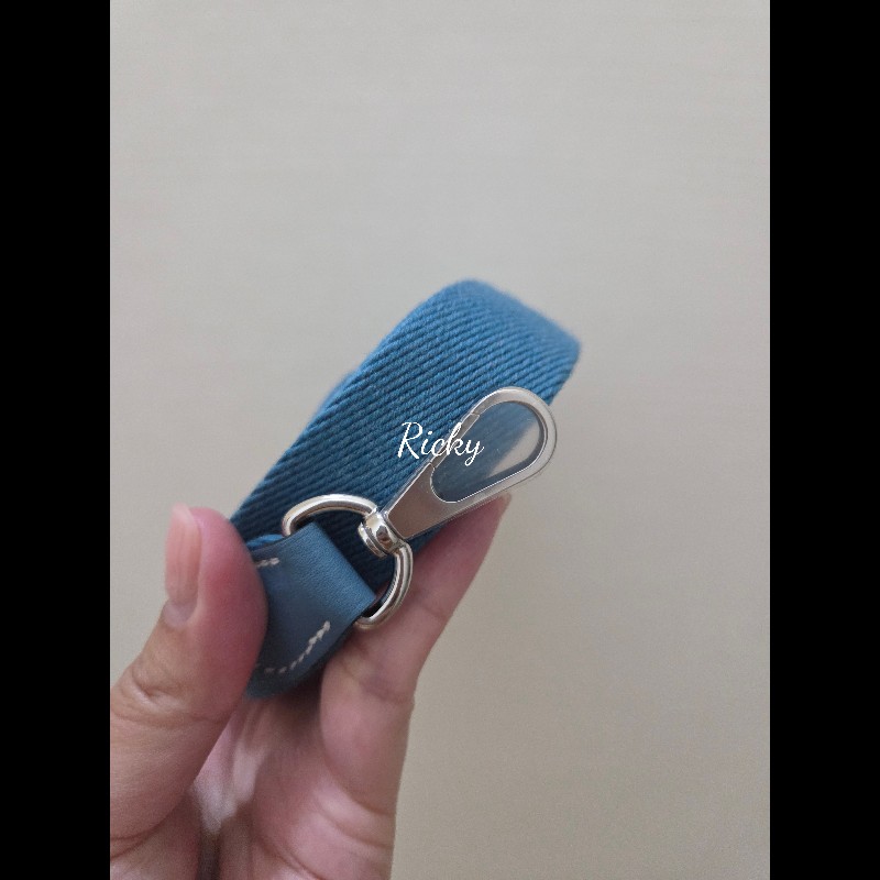 全新全配 Hermes 愛馬仕 mini Evelyne 牛仔籃銀釦 K刻-5