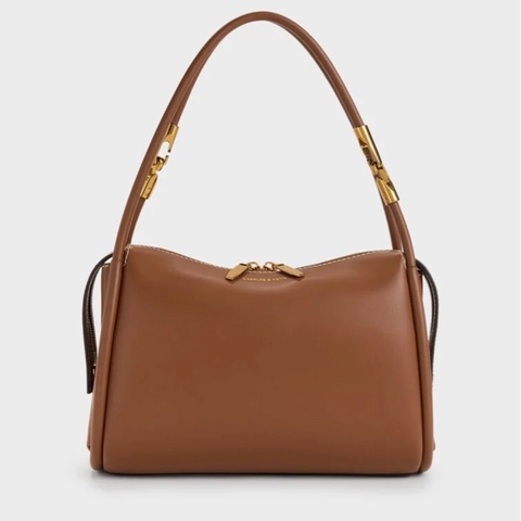 CHARLES & KEITH  Lyla 肩背包 - 巧克力