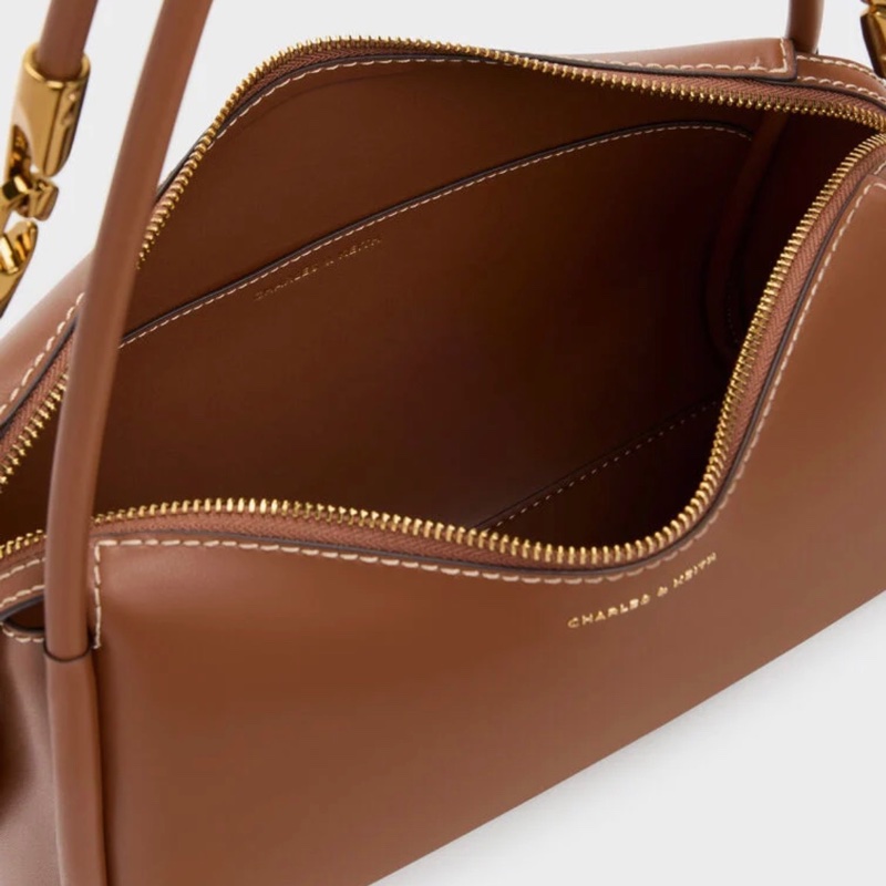 CHARLES & KEITH  Lyla 肩背包 - 巧克力-5