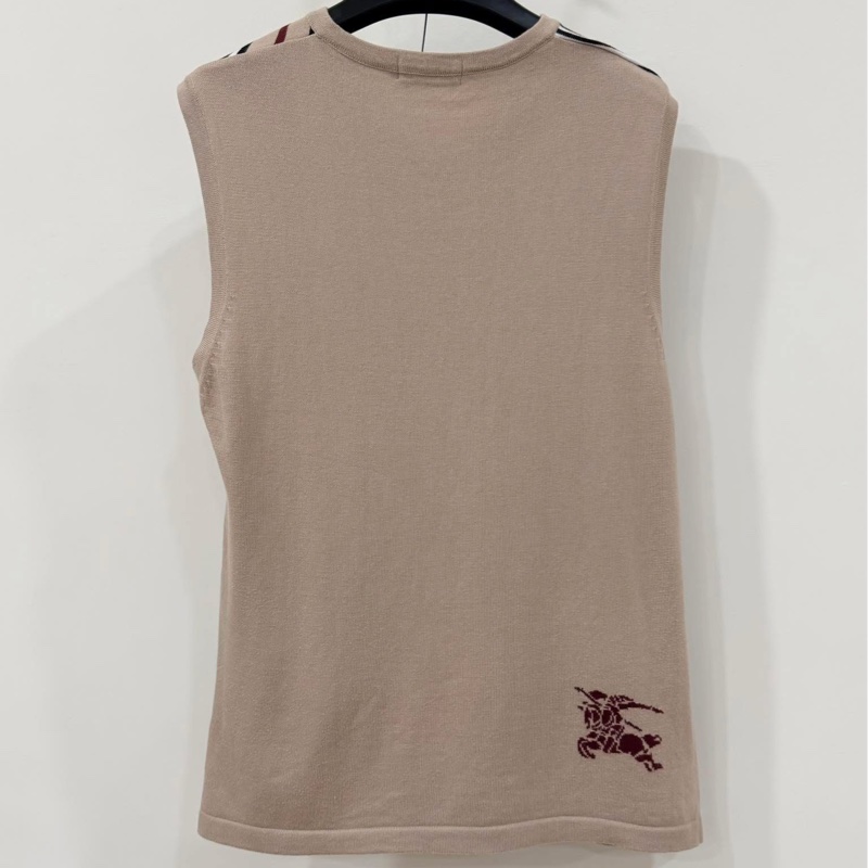 BURBERRY 黑標 大戰馬條紋經典色針織背心-3