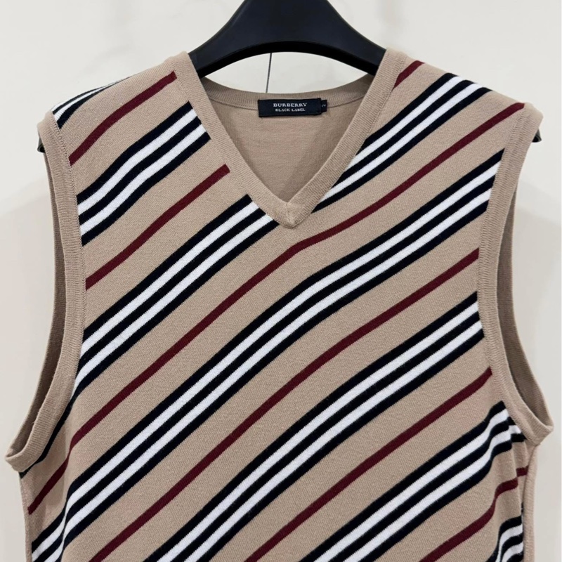 BURBERRY 黑標 大戰馬條紋經典色針織背心-6