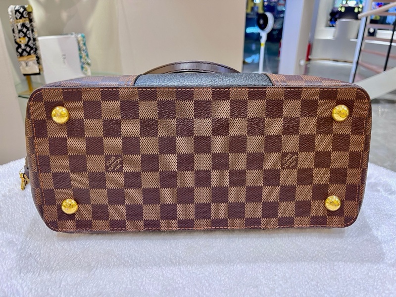 路易威登/LV 棋盤格拼黑色 Jersey托特包手提單肩斜挎包-3