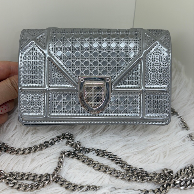 Dior迪奧盾牌鏈條包 mini-0