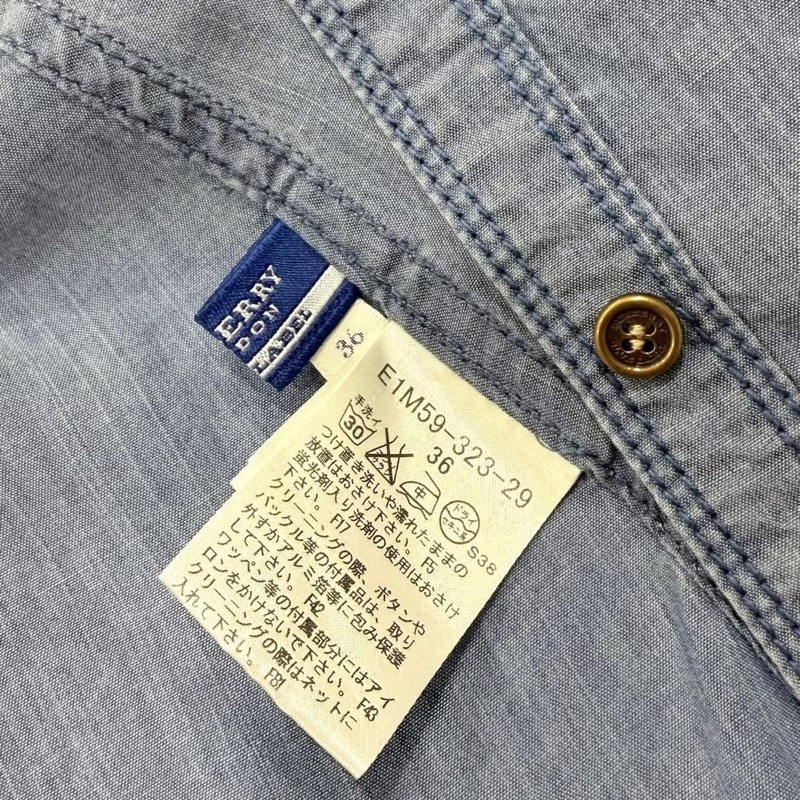 BURBERRY 藍標 荷葉滾邊天絲反折格紋袖長版上衣-9