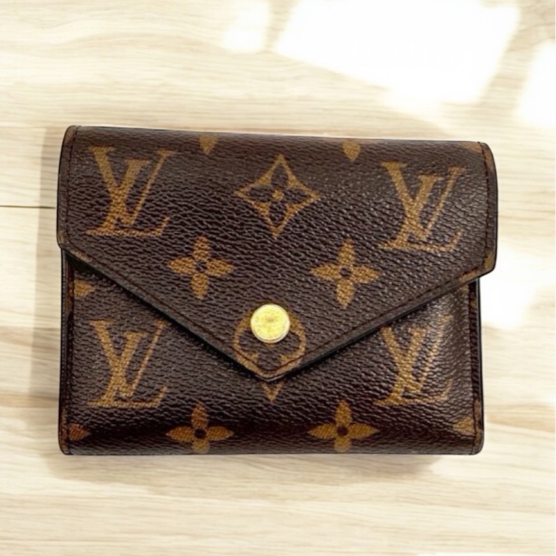 Louis Vuitton M62472老花金釦三折短夾-0