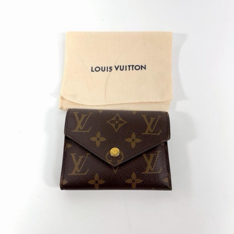 Louis Vuitton M62472老花金釦三折短夾-1
