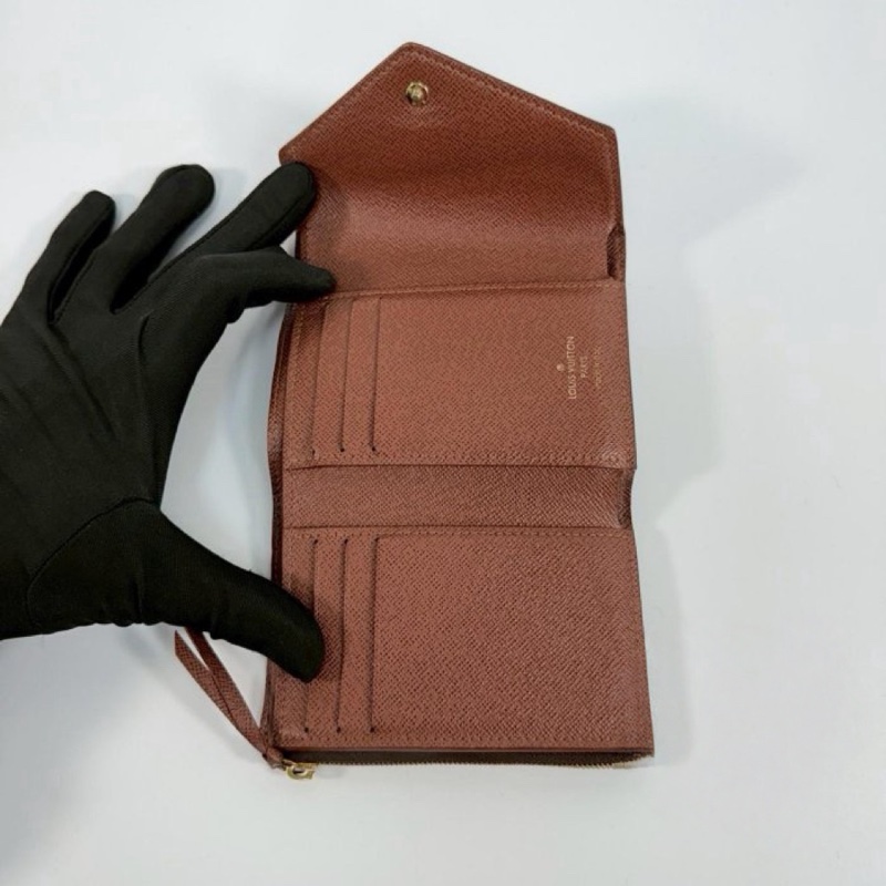 Louis Vuitton M62472老花金釦三折短夾-5