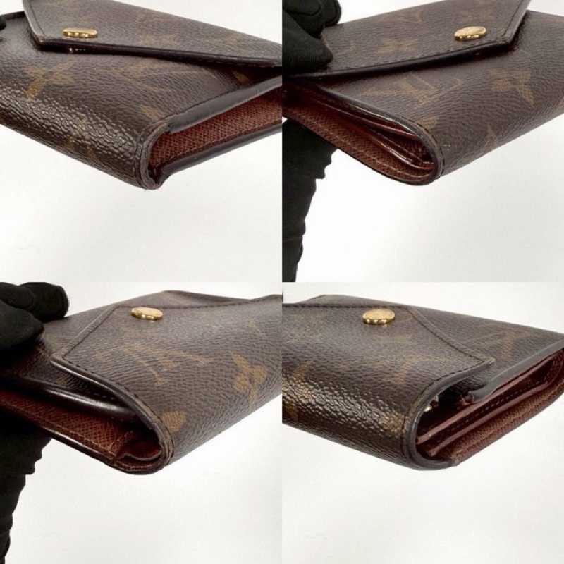 Louis Vuitton M62472老花金釦三折短夾-10