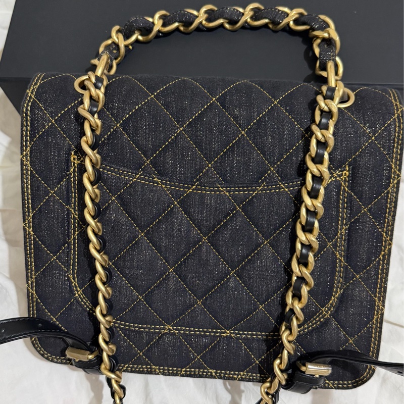 Chanel 絕版牛仔後背包-2