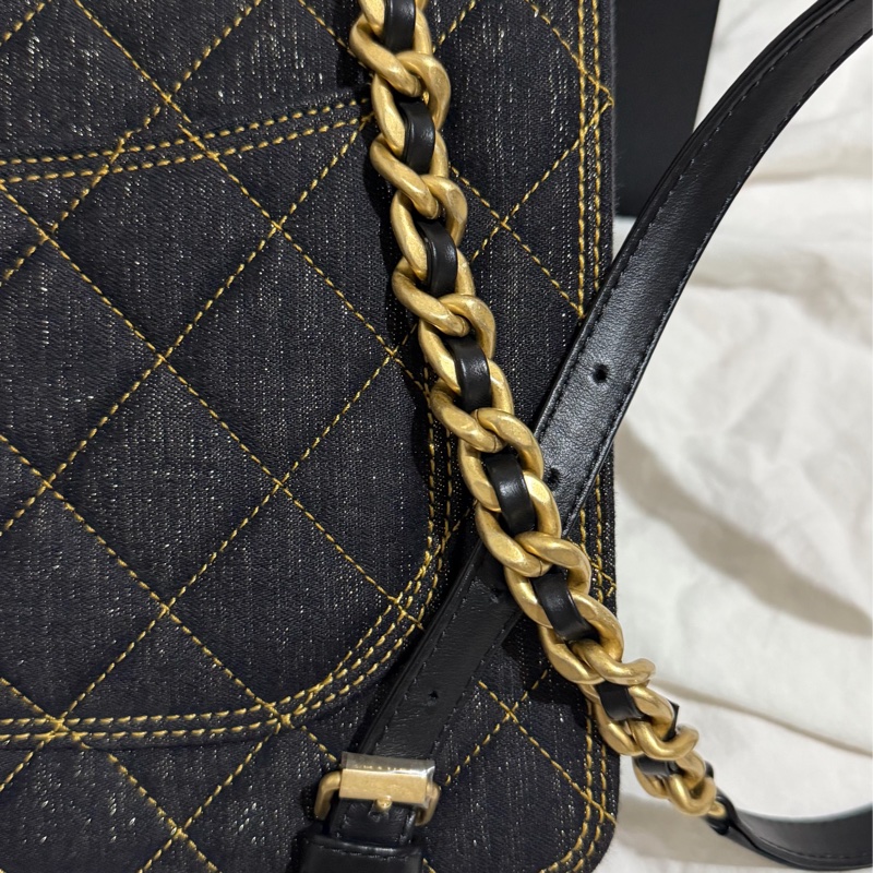 Chanel 絕版牛仔後背包-4