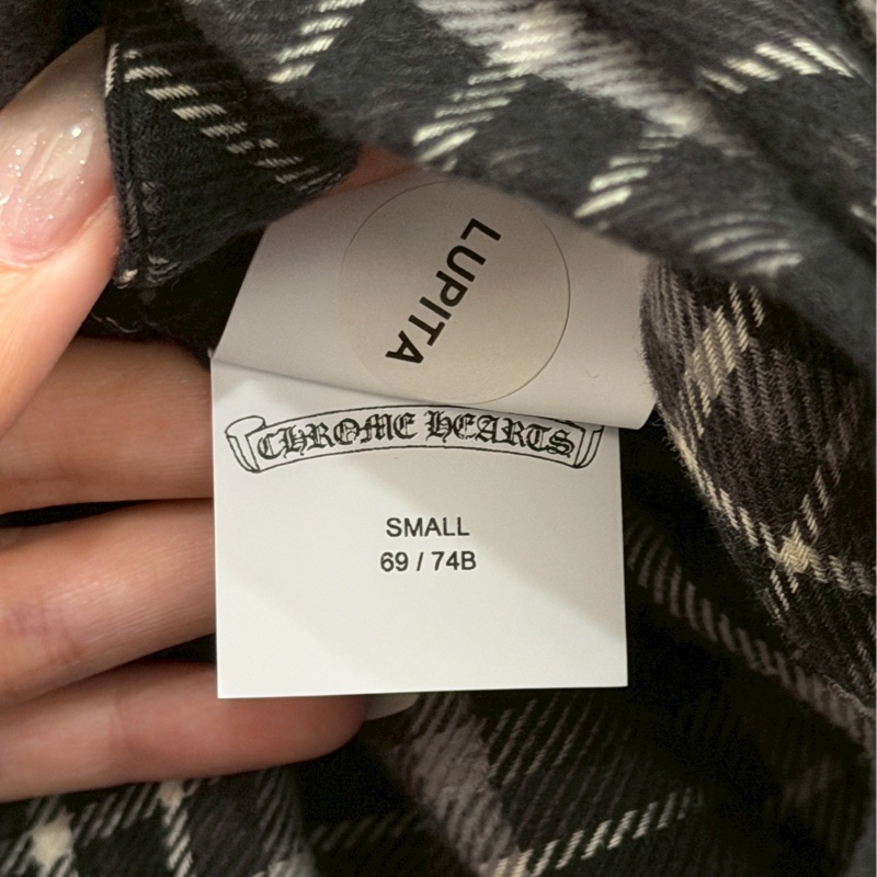 克羅心法蘭絨黑色十字短褲-4