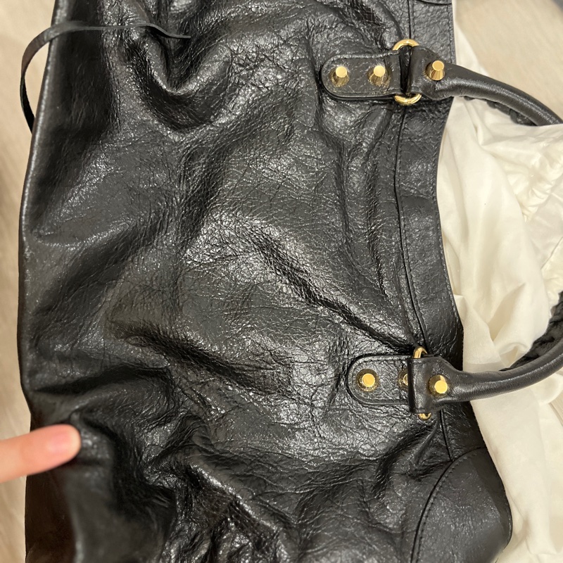 中號黑色機車包 9成新以上-1