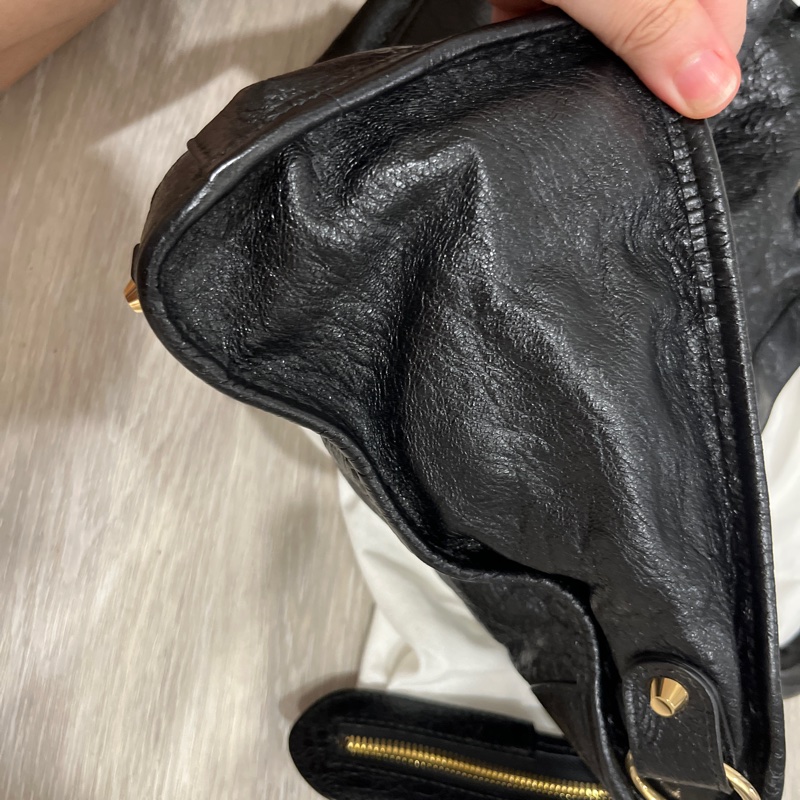 中號黑色機車包 9成新以上-2