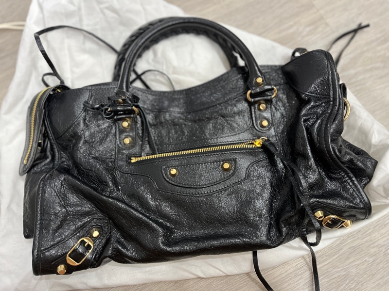 中號黑色機車包 9成新以上-5