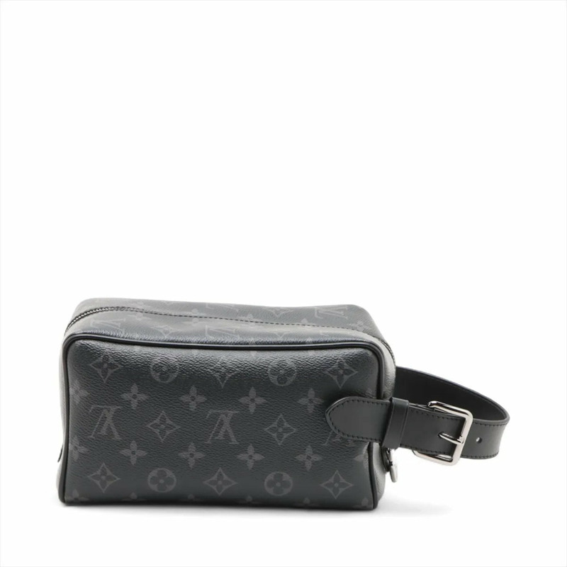 路易威登男士RFID防護Monogram Eclipse收納櫃洗漱包皮革副手包手提包-1