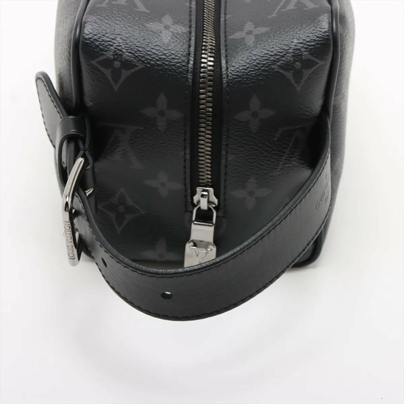 路易威登男士RFID防護Monogram Eclipse收納櫃洗漱包皮革副手包手提包-4