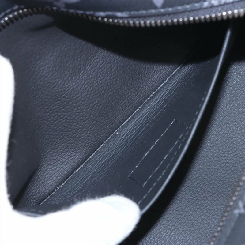 路易威登男士RFID防護Monogram Eclipse收納櫃洗漱包皮革副手包手提包-7