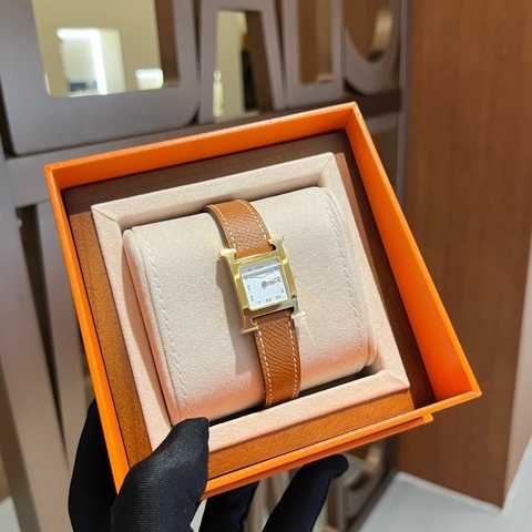 Hermes • Heure H 金棕金石英腕錶 21 附盒