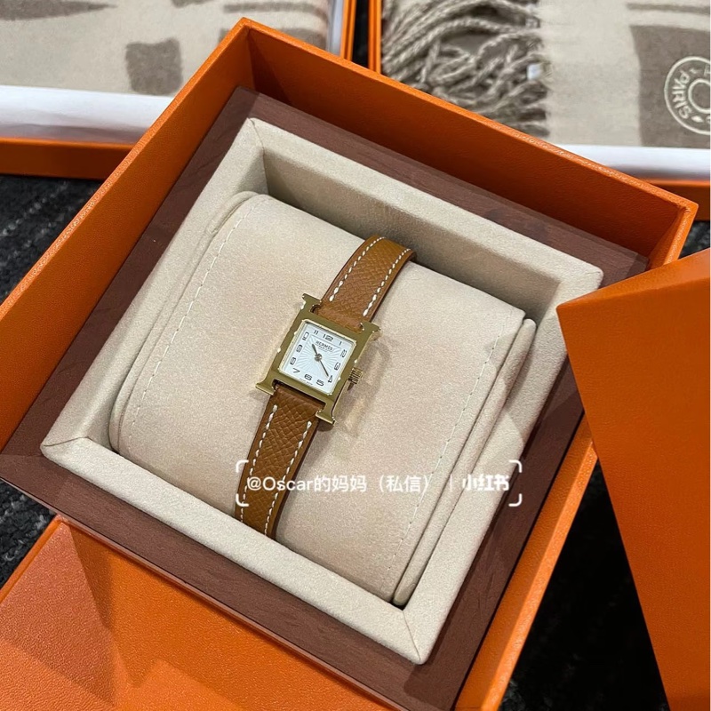 Hermes • Heure H 金棕金石英腕錶 21 附盒-2